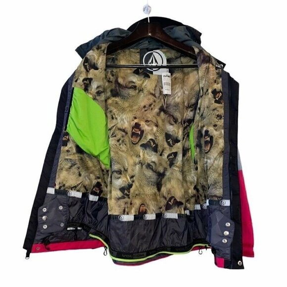 Volcom Womens Johnny Ski Snowboard Jacket 10K MM Pink Zip Hood Small New - Picture 6 of 12